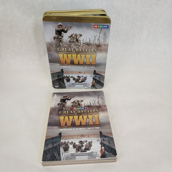 Great Battles of WWII - DVD 2009, Collectors Tin Box Set, 3 discs, War History - Picture 3 of 8